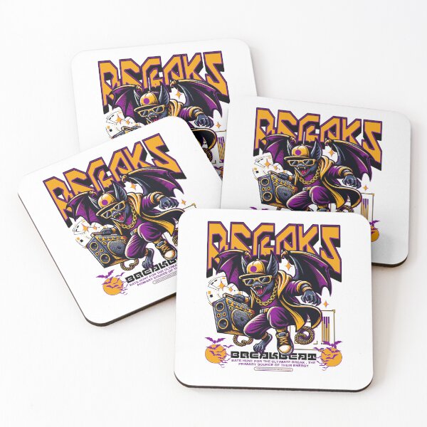 Item preview, BREAKBEAT  - Bat Breaks (Black)  designed and sold by Discothreadz.