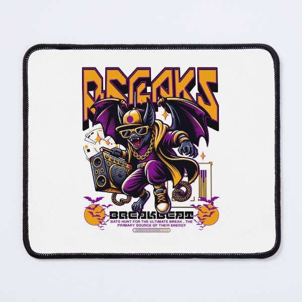 Item preview, BREAKBEAT  - Bat Breaks (Black)  designed and sold by Discothreadz.