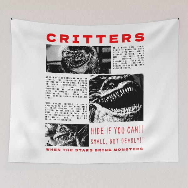 Item preview, Critters: Watch Out for What's Rolling!, black and red version designed and sold by EspiralArt.