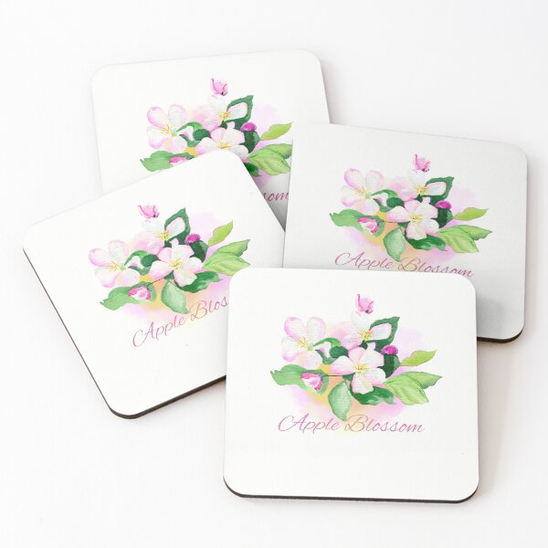 Artikelvorschau, Arkansas State Apfelblüten-Blumen-Aquarell-klassisches T-Shirt Sticker entworfen und verkauft von ThinkNature!.