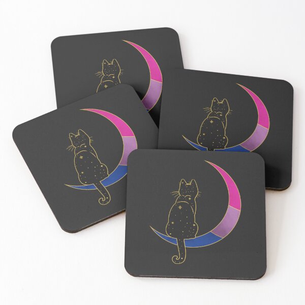 Item preview, Bisexual Cat Moon Space LGBT Pride Flag designed and sold by Clara Hollins.