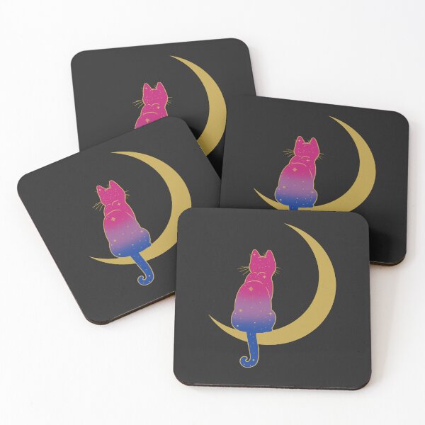 Item preview, Bisexual Cat Moon Space LGBT Pride Flag designed and sold by Clara Hollins.