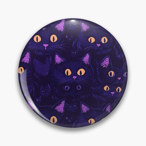 Item preview, Purple Halloween Cat Pattern designed and sold by Wisdi.