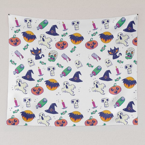 Item preview, Halloween Elements Pattern | Spooky Skull, Ghosts, and More designed and sold by TurtleDojo.