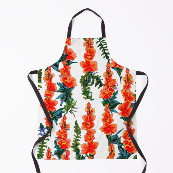Item preview, A bold, tropical-inspired pattern with bright coral and orange Foxglove flowers designed and sold by Tchoice.