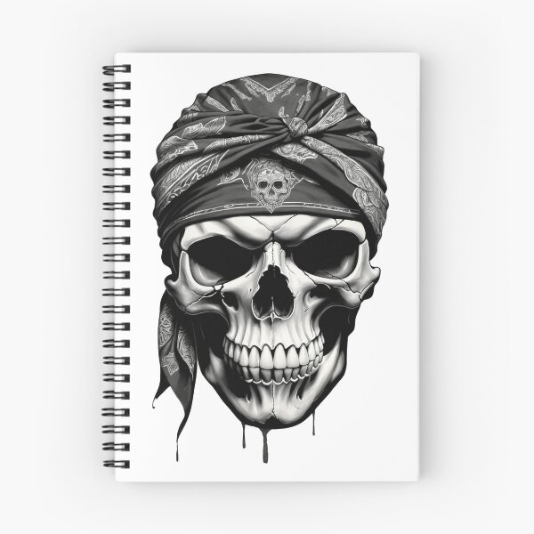 Item preview, Skull with Bandana Illustration designed and sold by Fab-Haven.