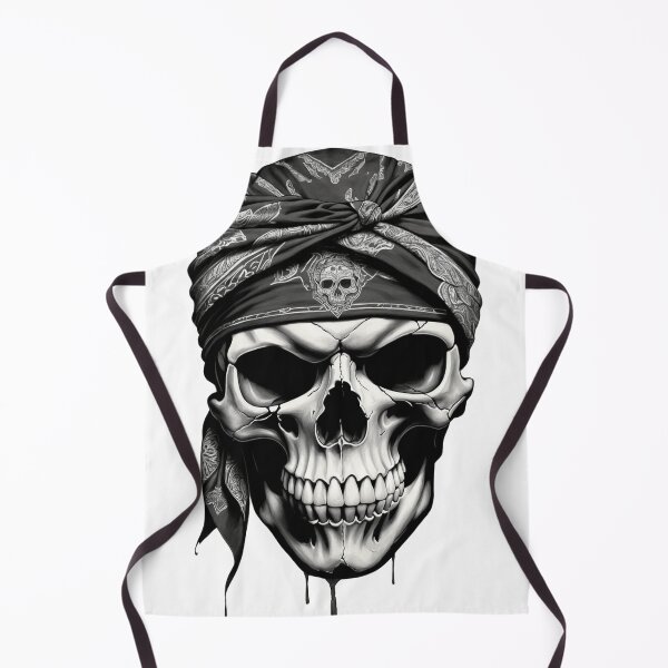 Item preview, Skull with Bandana Illustration designed and sold by Fab-Haven.