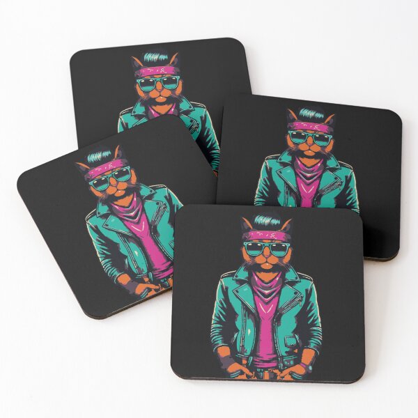 Item preview, 80s Pop Art Cat - Modern Pop Art | City Pop Art Punk Style designed and sold by Kubala.