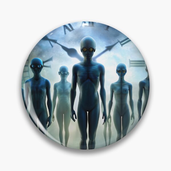 Item preview, Futuristic Aliens in Sci-Fi Time Travel Scene designed and sold by DigitalArtByJoe.