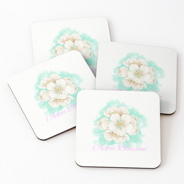 Artikelvorschau, Arkansas State Apfelblüten-Blumen-Aquarell-klassisches T-Shirt Sticker entworfen und verkauft von ThinkNature!.