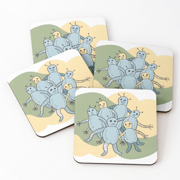 Item preview, Cartoon Aliens with Collective Consciousness in Abstract Setting designed and sold by DigitalArtByJoe.