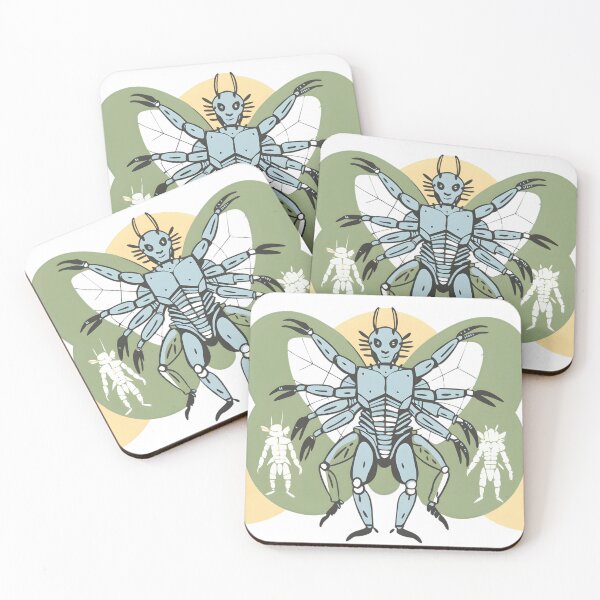 Item preview, Futuristic Alien Creatures Resembling Colossal Insects designed and sold by DigitalArtByJoe.