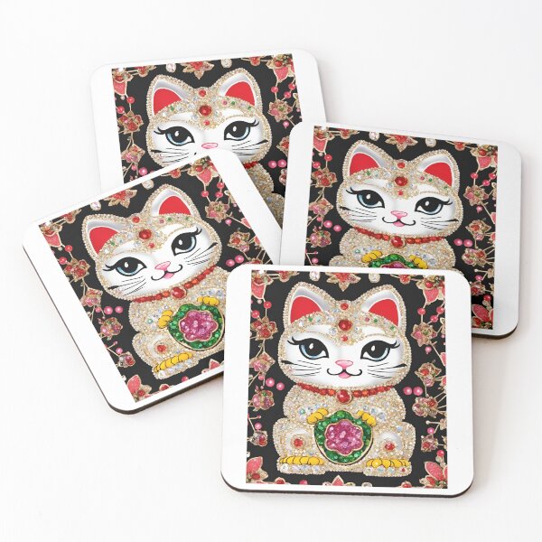 Item preview, A Maneki Neko dressed in jewels designed and sold by takenoko7mayo8.