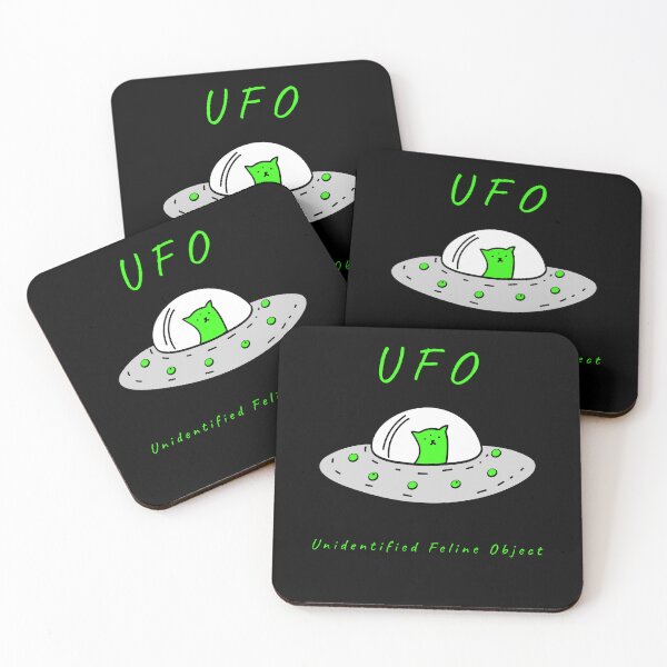 Item preview, UFO: Unidentified Feline Object - Funny alien cat Gift designed and sold by denis90ch.