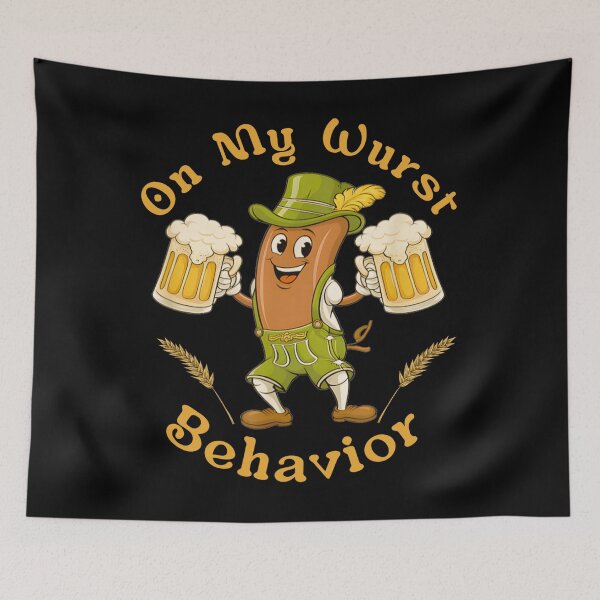 Item preview, Oktoberfest On My Wurst Behavior Funny German Men Women Idea designed and sold by ILoveWeedLive.