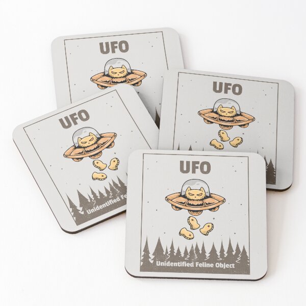 Item preview, UFO: Unidentified Feline Object - Funny alien cat Gift designed and sold by denis90ch.