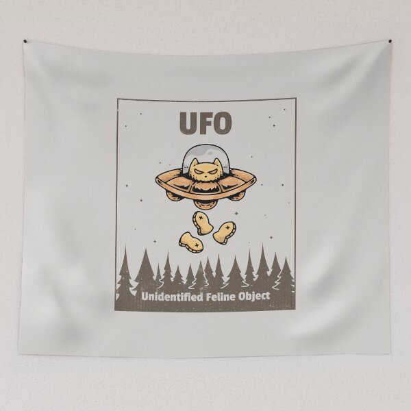 Item preview, UFO: Unidentified Feline Object - Funny alien cat Gift designed and sold by denis90ch.