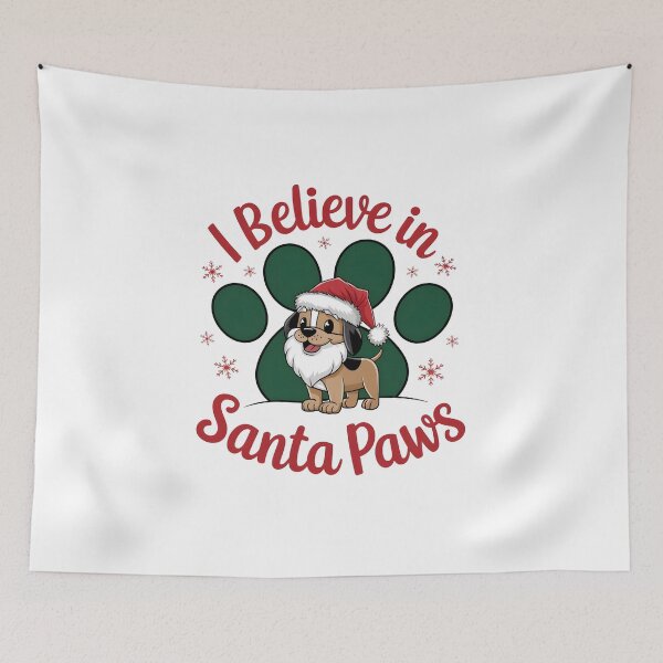 Item preview, Adorable Santa Dog Paw Print Holiday Apparel for Pet Owners designed and sold by ashdenent.