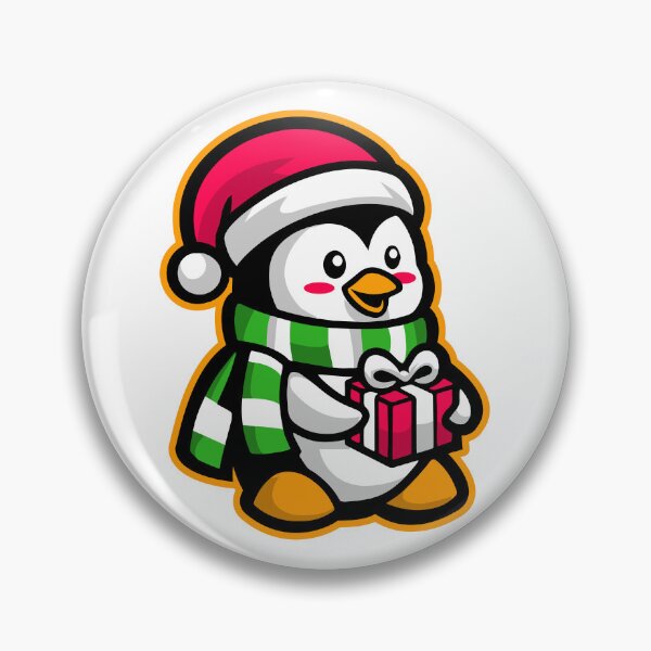 Item preview, cute Festive Penguin Gift Christmas T-Shirt sticker design  designed and sold by CreativeTomb.