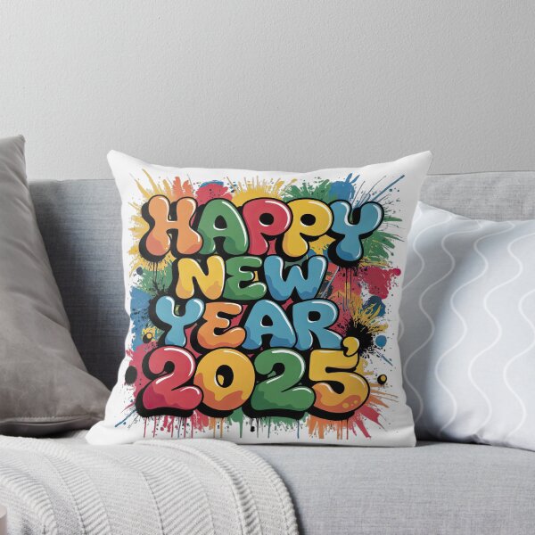 Item preview, Multi Colored Happy New Year 2025 designed and sold by PING 999 STUDIO.