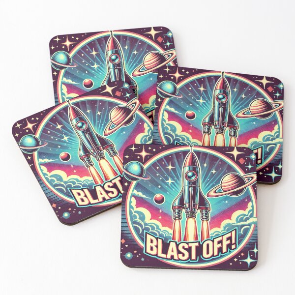 Item preview, Blast off retro style designed and sold by Rocklights.