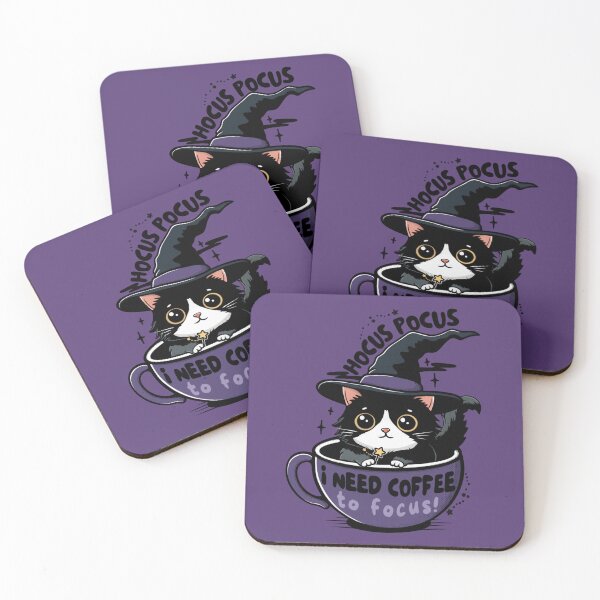 Item preview, Hocus Pocus I need coffee to focus Cute Cat designed and sold by Lorena Tiana.