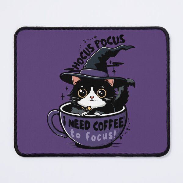 Item preview, Hocus Pocus I need coffee to focus Cute Cat designed and sold by Lorena Tiana.