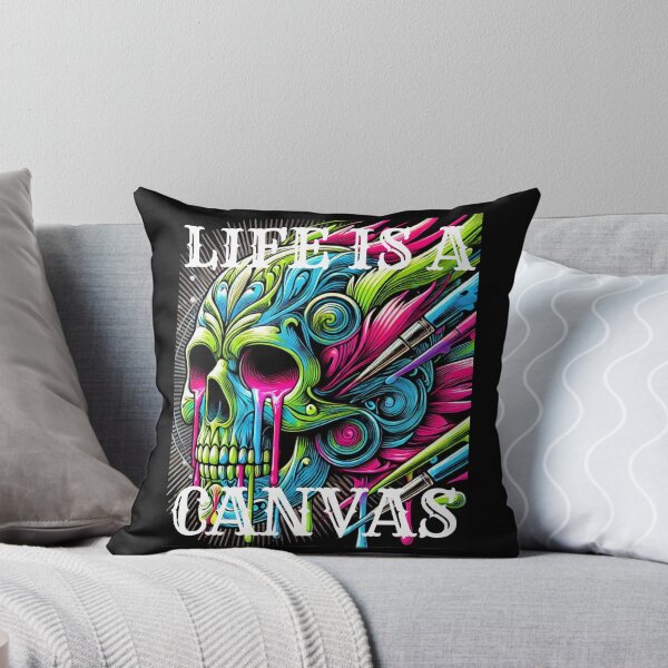 Item preview, Life Is A Canvas: Vibrant Skull Art designed and sold by live-fully.