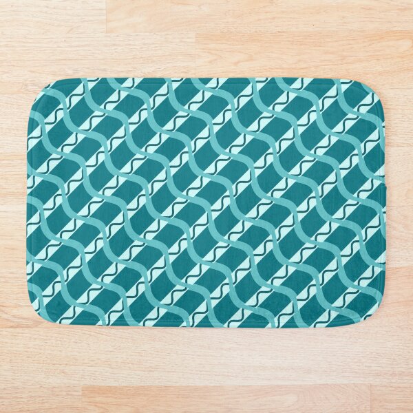 Item preview, Teal color Abstract geometric seamless pattern designed and sold by Agni Designs.