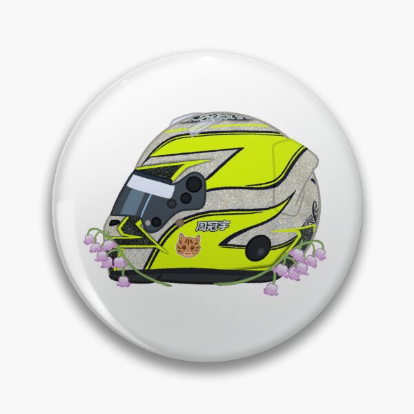 Item preview, Zhou Guanyu 2024 Singapore Helmet With Flowers designed and sold by OriDraws.