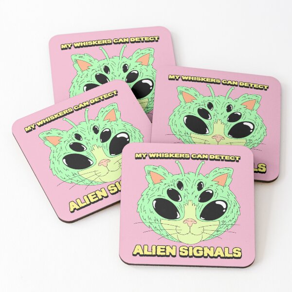 Item preview, My whiskers can detect alien signals - Funny alien cat Gift designed and sold by denis90ch.
