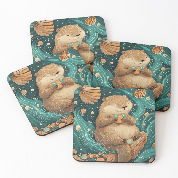 Item preview, Whimsical Otter Jeweler designed and sold by cute-animals99.