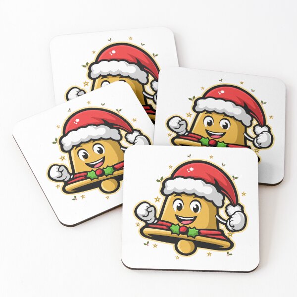 Item preview, Festive Bell Mascot with Santa Hat - Christmas Cheer T-Shirt sticker Design designed and sold by CreativeTomb.