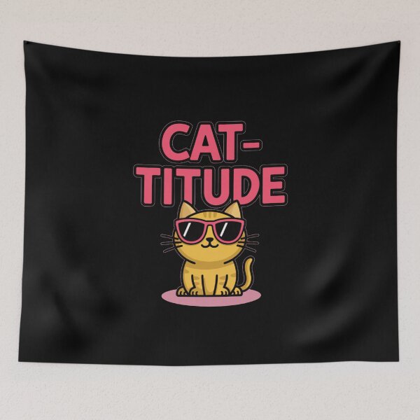 Item preview, Funny cat artwork: Cat-Titude designed and sold by Davideus.