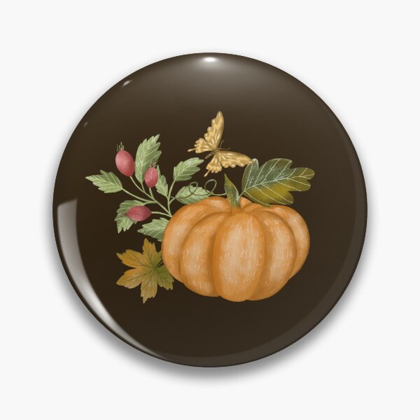 Item preview, Fall pumpkin with flowers designed and sold by pinkyfish1010.