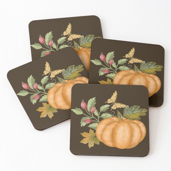 Item preview, Fall pumpkin with flowers designed and sold by pinkyfish1010.