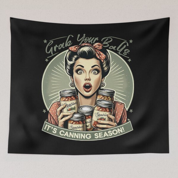 Item preview, Retro Canning Season Humor – Grab Your Jars! designed and sold by RebeccaRe.