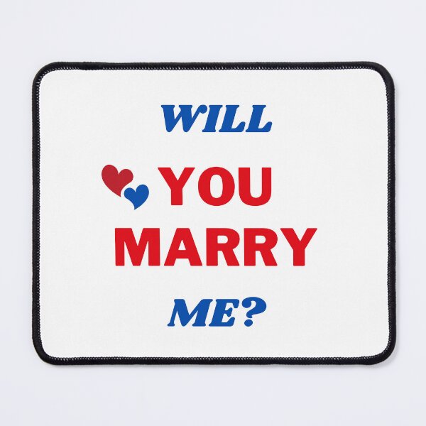 Item preview, WILL YOU MARRY ME? Red & Cobalt Blue designed and sold by AASparksDesigns.