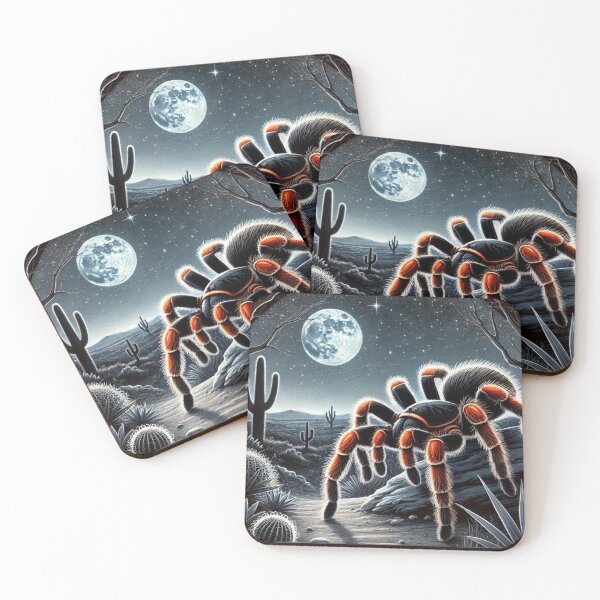Item preview, Mexican Red Knee Tarantula Under Moonlit Desert Sky designed and sold by NocturnalNook.