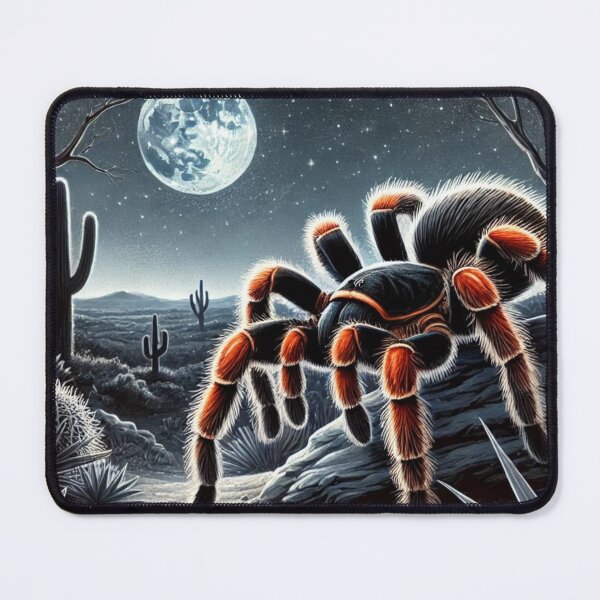 Item preview, Mexican Red Knee Tarantula Under Moonlit Desert Sky designed and sold by NocturnalNook.
