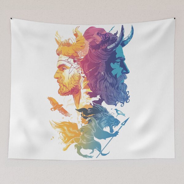 Item preview, Ancient Greece Mythological Creatures Popart Collage designed and sold by PixelReverb.