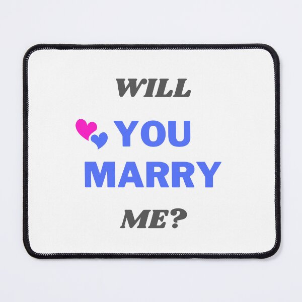 Item preview, WILL YOU MARRY ME? Grey & Cobalt Blue designed and sold by AASparksDesigns.