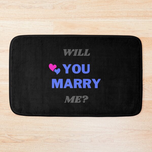 Item preview, WILL YOU MARRY ME? Grey & Cobalt Blue designed and sold by AASparksDesigns.