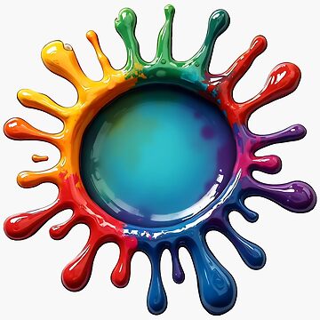 Artwork thumbnail, Rainbow Burst Paint Splash by FotiraStudio