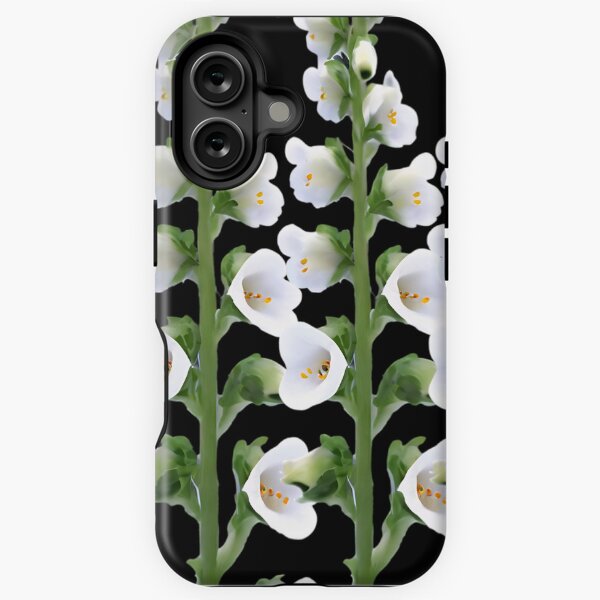 Item preview, A minimalist white foxglove floral pattern designed and sold by Tchoice.