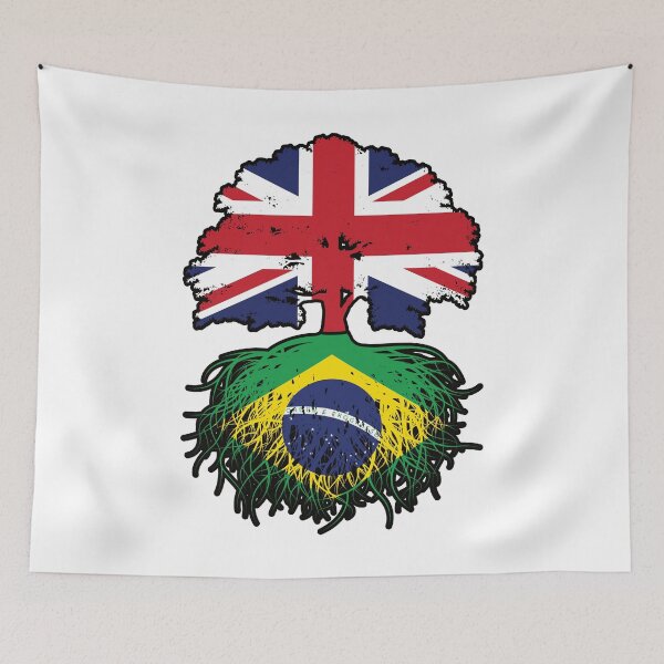 Item preview, Brazil Brazilian British UK Tree Roots Flag designed and sold by FlagX.