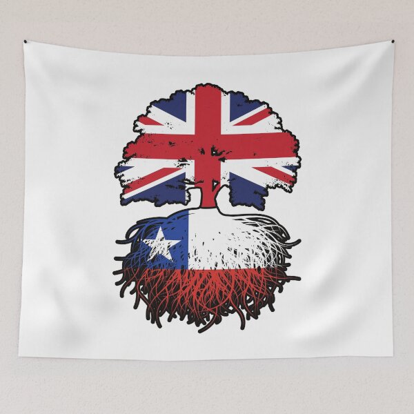 Item preview, Chile Chilean British UK Tree Roots Flag designed and sold by FlagX.