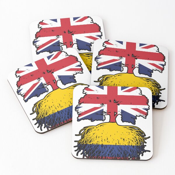 Item preview, Colombia Colombian British UK Tree Roots Flag designed and sold by FlagX.