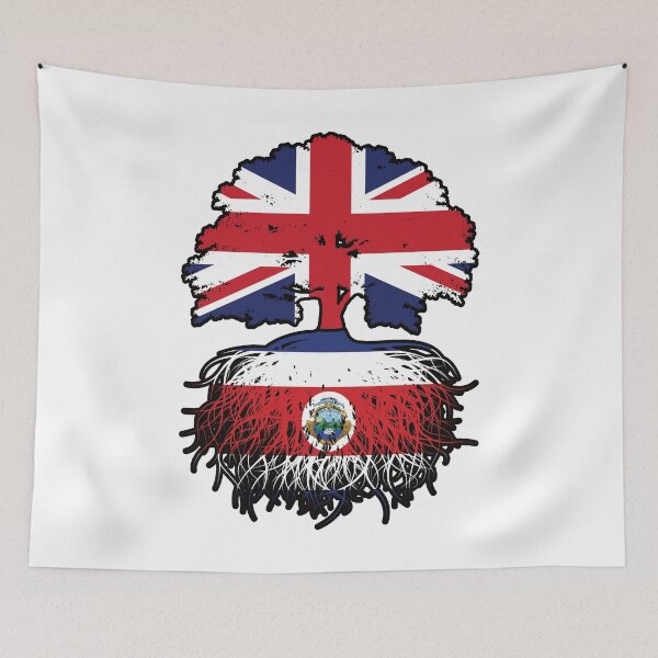 Item preview, Costa Rica Costa Rican British UK Tree Roots Flag designed and sold by FlagX.