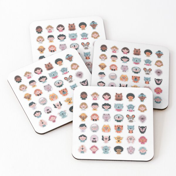 Item preview, Vibrant Girl Cartoon Stickers Pattern designed and sold by RvinJo8.